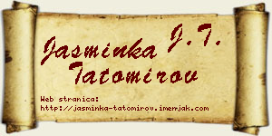 Jasminka Tatomirov vizit kartica